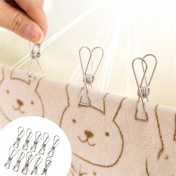 Clothespins Stainless Steel Metal Clothes Pegs